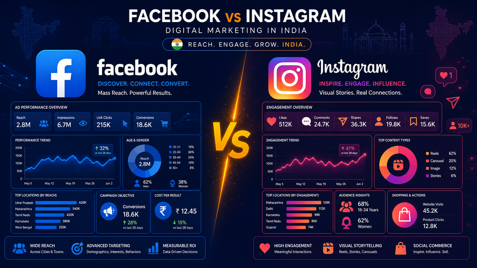 Facebook Ads vs Instagram Ads: Which Works Better for Indian Brands?